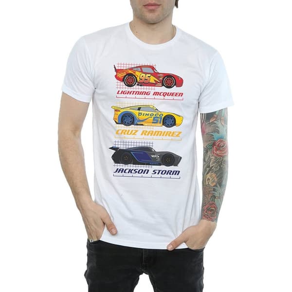 Cars Racerprofil t-shirt i bomull för herrar