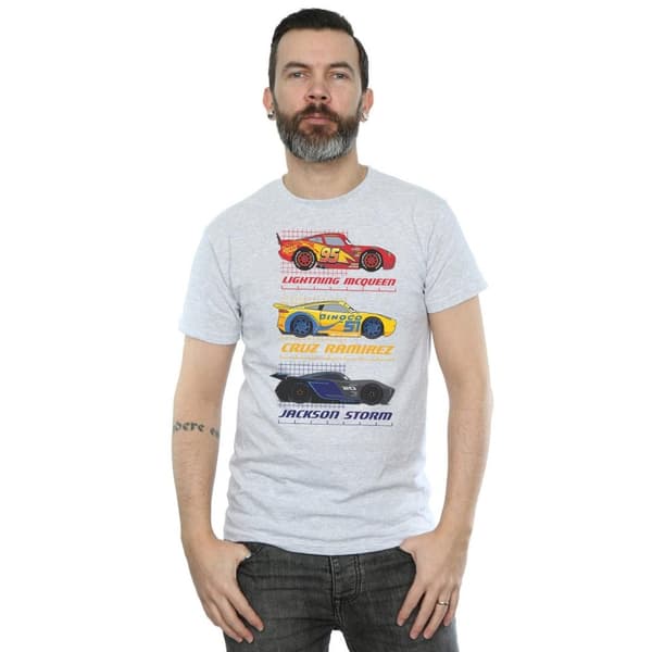 Cars Racerprofil t-shirt i bomull för herrar