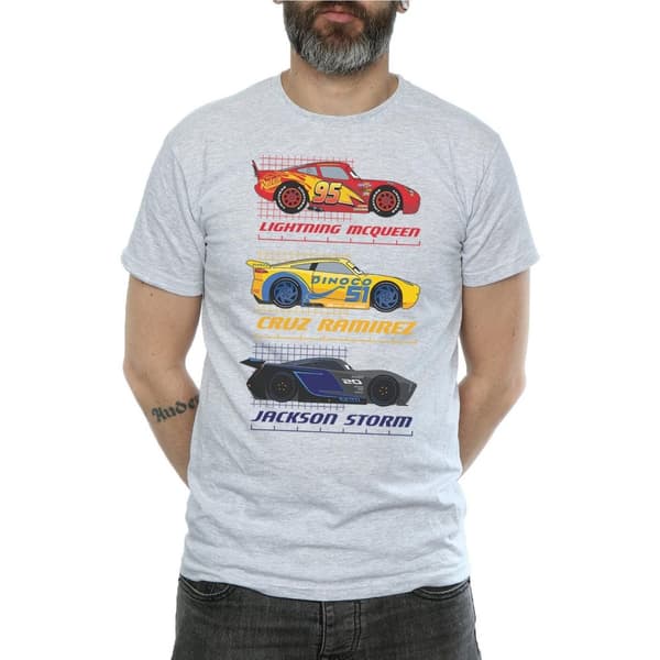 Cars Racerprofil t-shirt i bomull för herrar