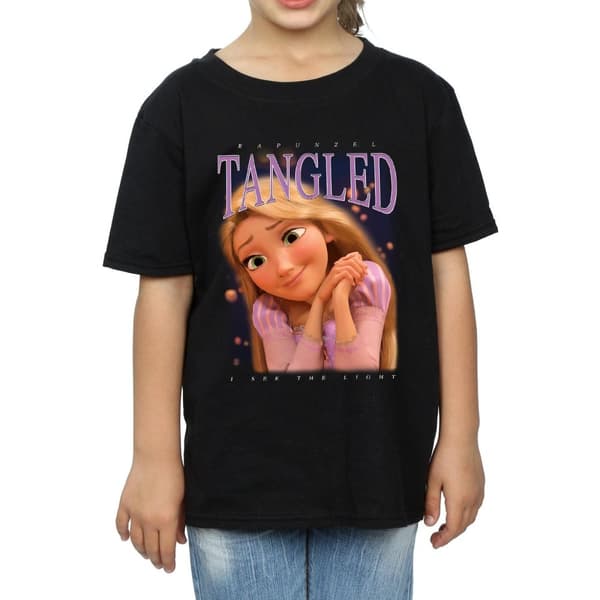 Tangled Girls Rapunzel Montage Cotton T-Shirt