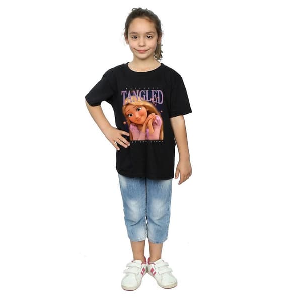 Tangled Girls Rapunzel Montage Cotton T-Shirt
