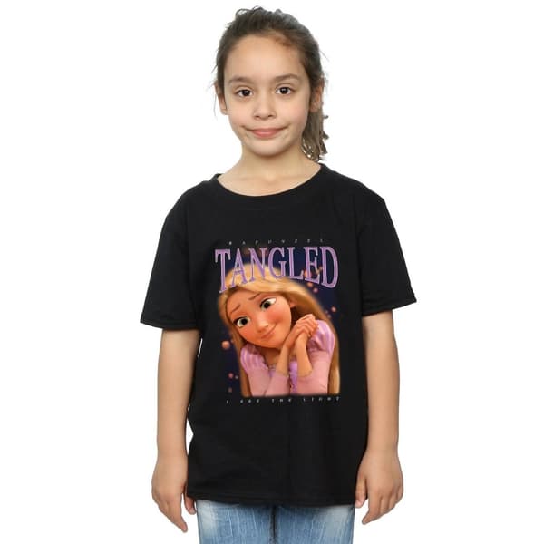 Tangled Girls Rapunzel Montage Cotton T-Shirt