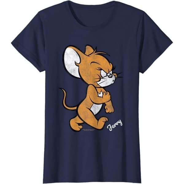 Tom and Jerry Dam/Tjej Angry Mouse T-shirt i bomull
