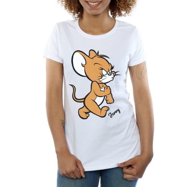 Tom and Jerry Dam/Tjej Angry Mouse T-shirt i bomull
