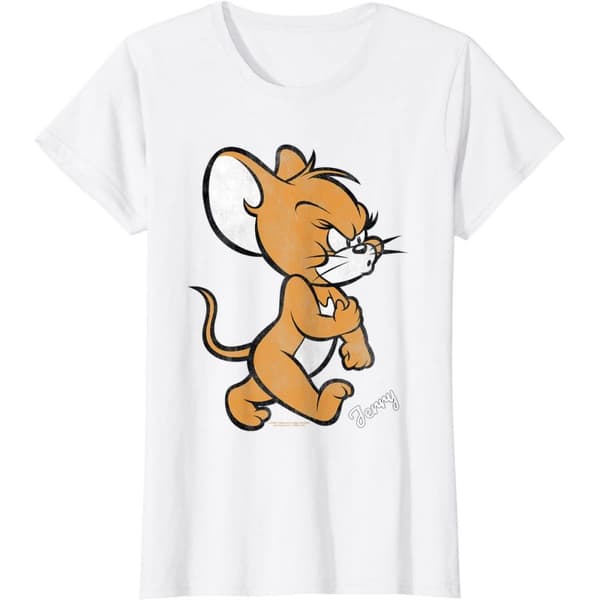 Tom and Jerry Dam/Tjej Angry Mouse T-shirt i bomull