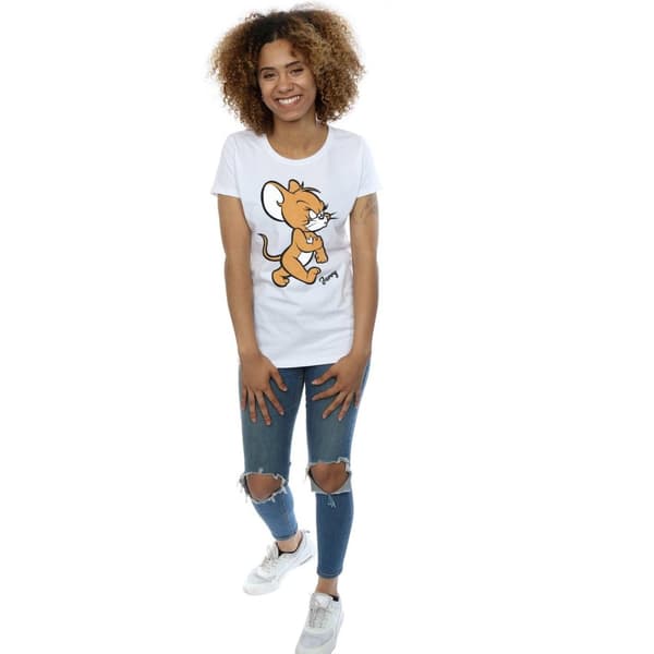 Tom and Jerry Dam/Tjej Angry Mouse T-shirt i bomull