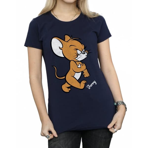 Tom and Jerry Dam/Tjej Angry Mouse T-shirt i bomull