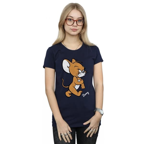 Tom and Jerry Dam/Tjej Angry Mouse T-shirt i bomull