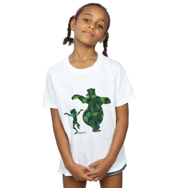 Jungle Book Mowgli och Baloo dansar - bomulls-T-shirt för flickor