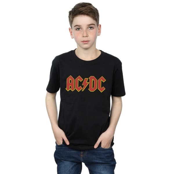 AC/DC T-shirt i bomull med logotyp för pojkar