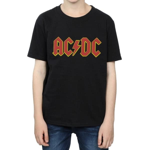 AC/DC T-shirt i bomull med logotyp för pojkar
