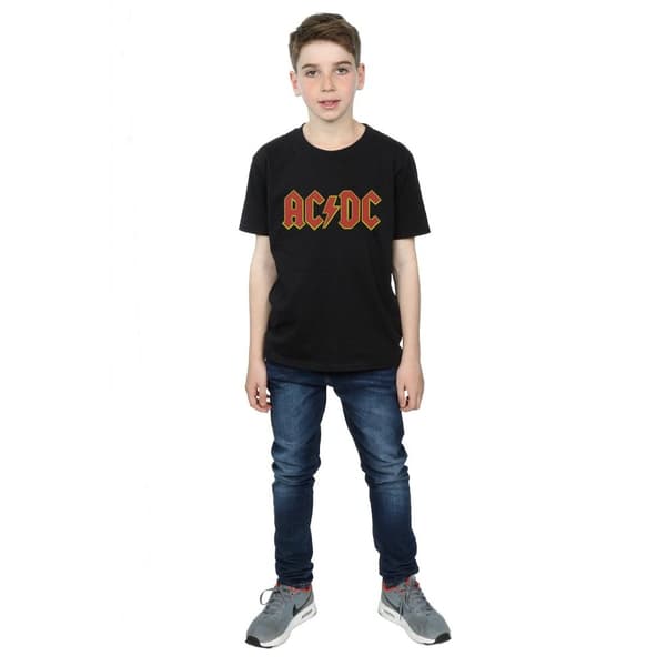 AC/DC T-shirt i bomull med logotyp för pojkar