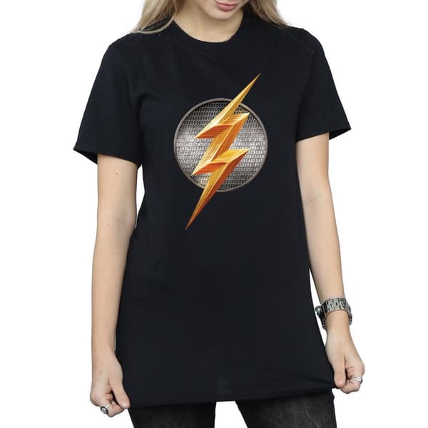 Flash Womens/Ladies Logo Cotton Boyfriend T-Shirt
