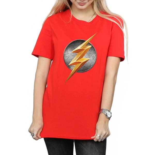 Flash Womens/Ladies Logo Cotton Boyfriend T-Shirt