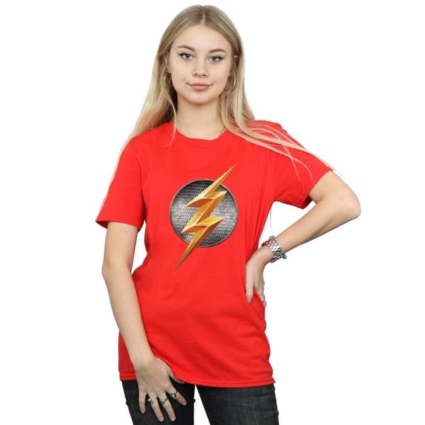Flash Womens/Ladies Logo Cotton Boyfriend T-Shirt