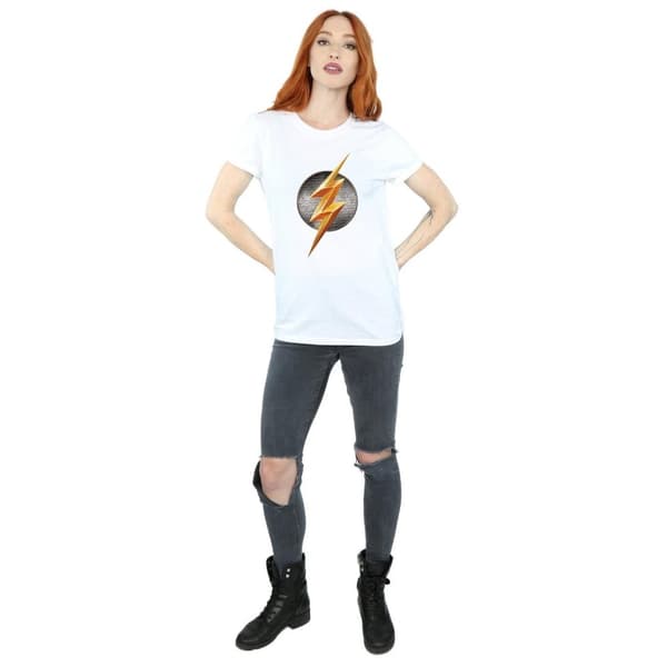 Flash Womens/Ladies Logo Cotton Boyfriend T-Shirt