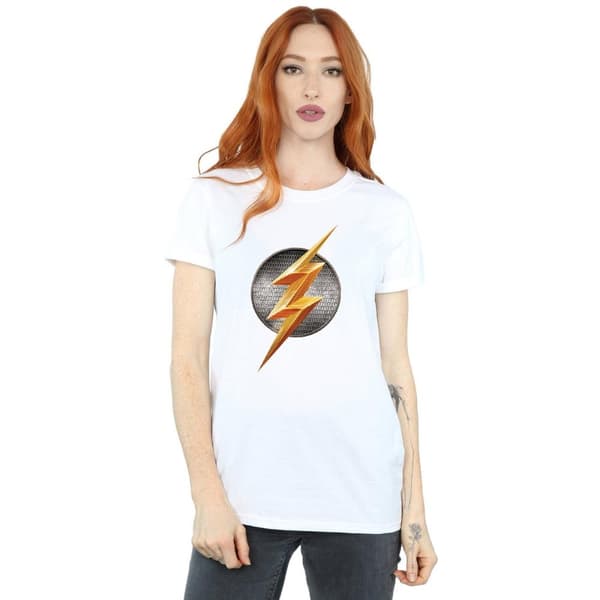 Flash Womens/Ladies Logo Cotton Boyfriend T-Shirt