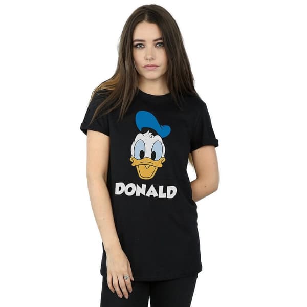Disney Womens/Ladies Donald Duck Face Cotton T-Shirt