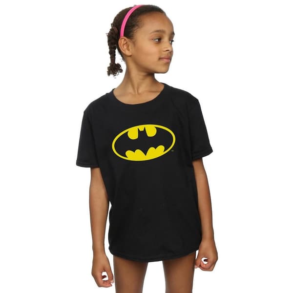 Batman T-shirt i bomull med logotyp för flickor