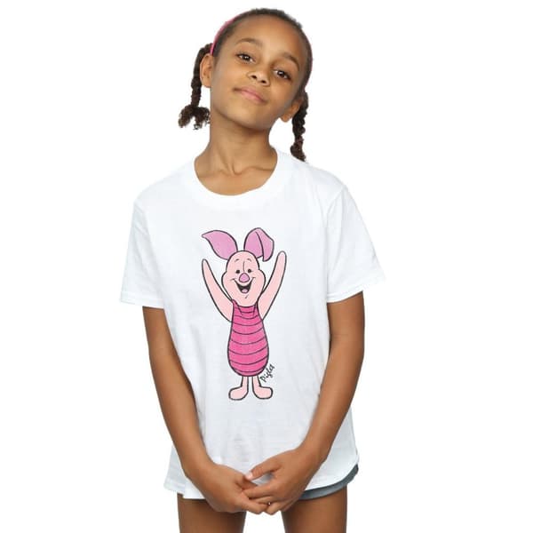 Winnie the Pooh Girls Classic Piglet Cotton T-Shirt