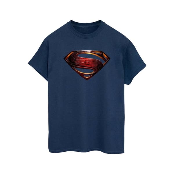 Superman T-shirt i bomull med logotyp för män