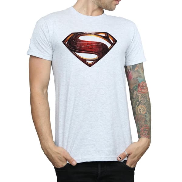 Superman T-shirt i bomull med logotyp för män