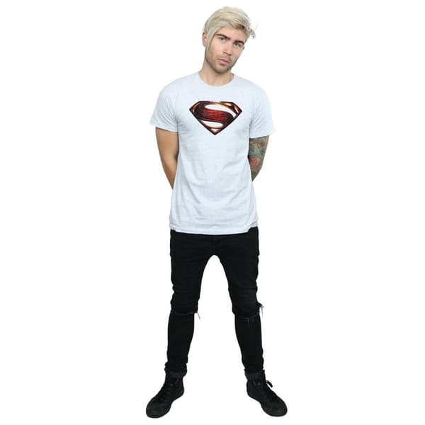 Superman T-shirt i bomull med logotyp för män