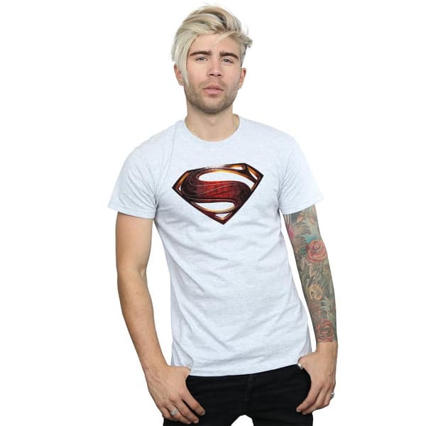 Superman T-shirt i bomull med logotyp för män