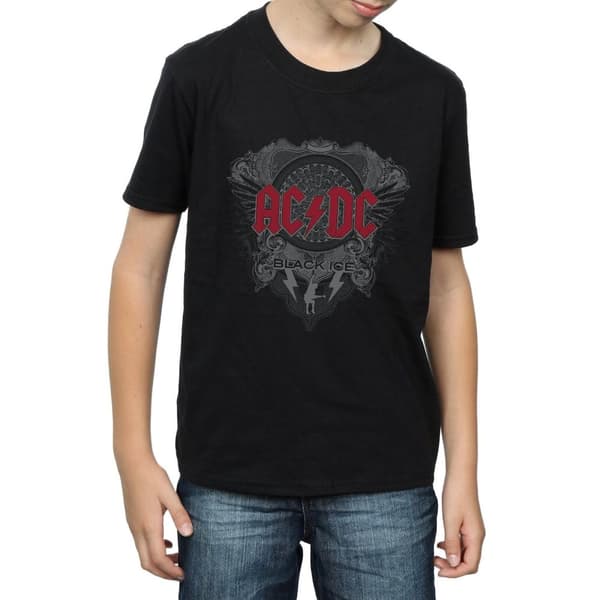 AC/DC Black Ice - T-shirt i bomull med logotyp för pojkar