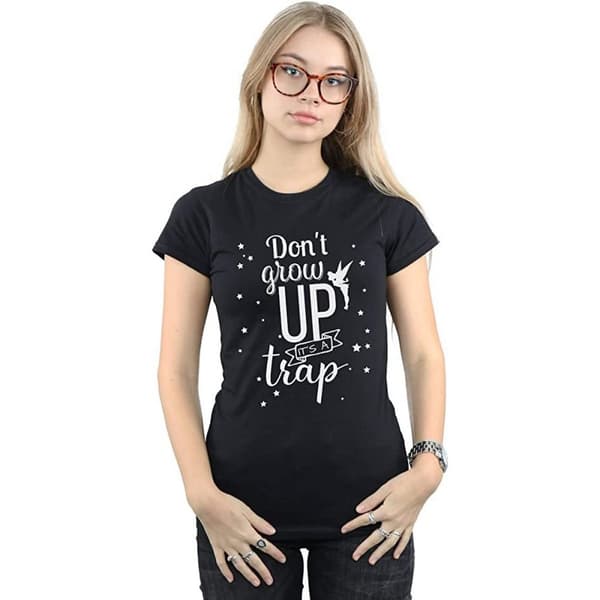 Tinkerbell Womens/Ladies Don´t Grow Up Cotton T-Shirt