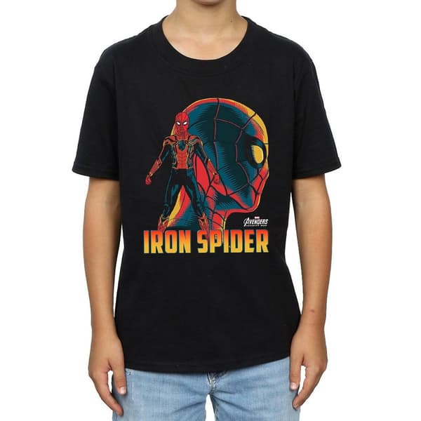 Avengers Infinity War T-shirt med Iron Spider-karaktär för pojkar Black 5-6 Years