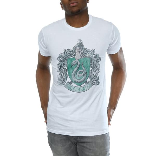 Harry Potter Mens Slytherin T-Shirt Sports Grey XL
