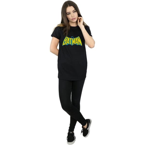 Batman Womens/Ladies Retro Logo Cotton Boyfriend T-Shirt