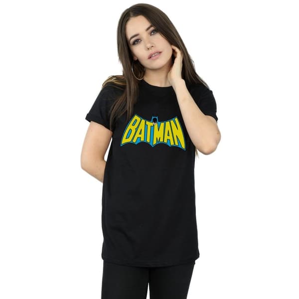 Batman Womens/Ladies Retro Logo Cotton Boyfriend T-Shirt