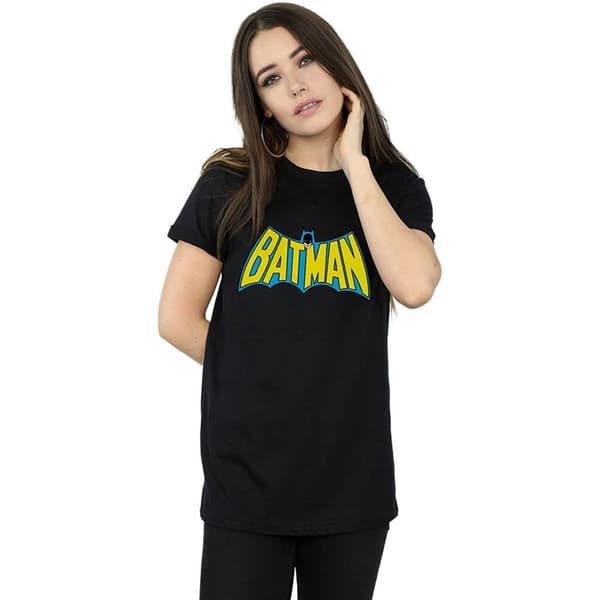 Batman Womens/Ladies Retro Logo Cotton Boyfriend T-Shirt