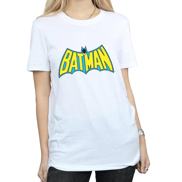 Batman Womens/Ladies Retro Logo Cotton Boyfriend T-Shirt