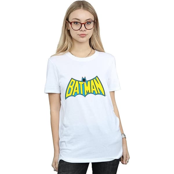 Batman Womens/Ladies Retro Logo Cotton Boyfriend T-Shirt