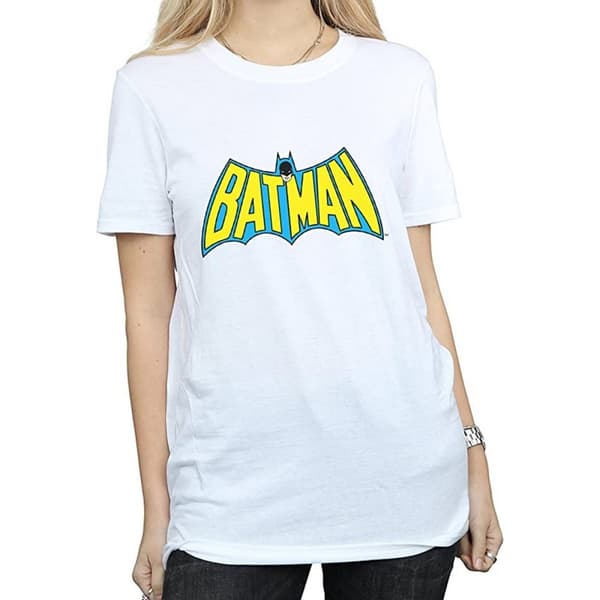 Batman Womens/Ladies Retro Logo Cotton Boyfriend T-Shirt