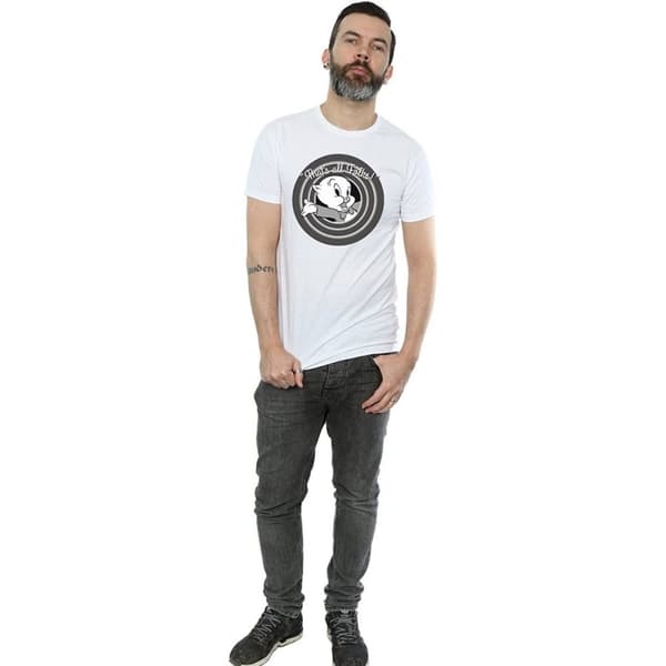 Looney Tunes Mens That´s All Folks Porky Pig Cotton T-Shirt