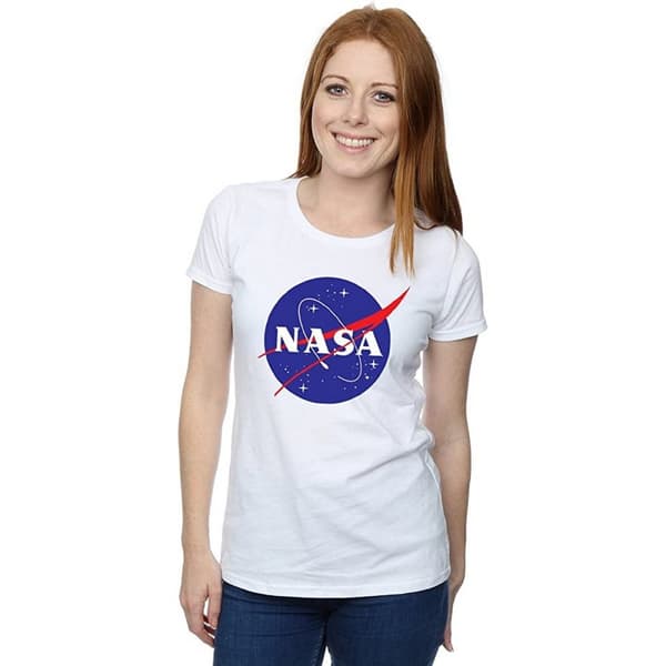 NASA Dam/Tjej - Insignia - T-shirt i bomull med tryckande logotyp