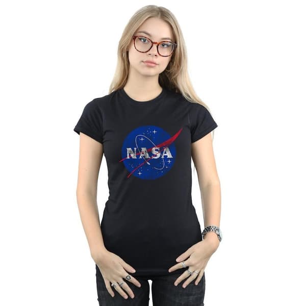 NASA Dam/Tjej - Insignia - T-shirt i bomull med tryckande logotyp