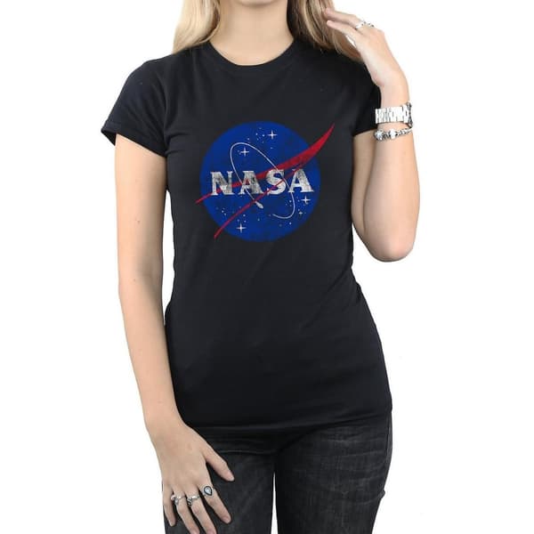 NASA Dam/Tjej - Insignia - T-shirt i bomull med tryckande logotyp