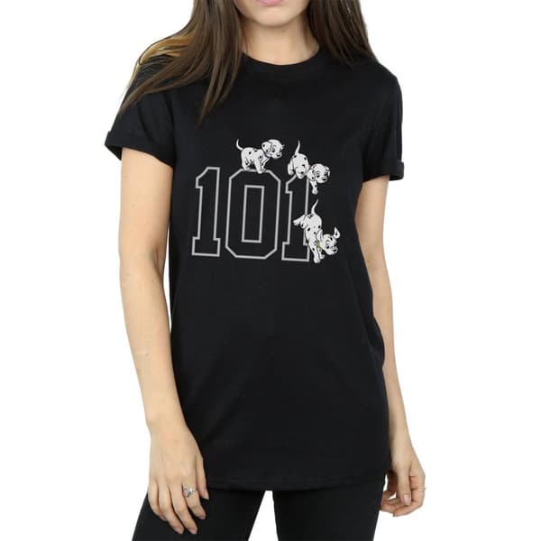 101 Dalmatians Dam/Tjej Puppies Boyfriend-T-shirt i bomull