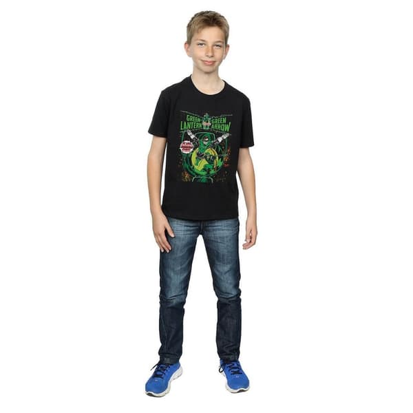 DC Comics Boys Green Lantern & Green Arrow Comic Cover Cotton T-Shirt