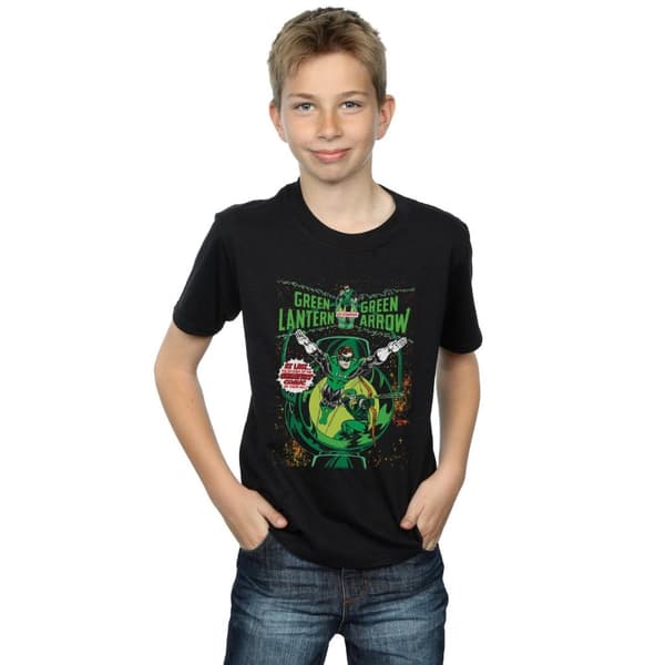 DC Comics Boys Green Lantern & Green Arrow Comic Cover Cotton T-Shirt