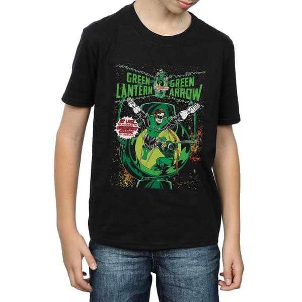 DC Comics Boys Green Lantern & Green Arrow Comic Cover Cotton T-Shirt