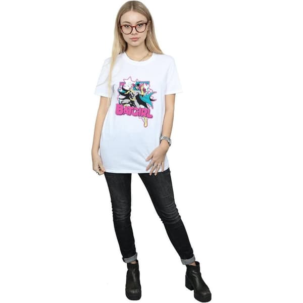 Batman Dam/Lady Leap Batgirl Boyfriend T-shirt i bomull