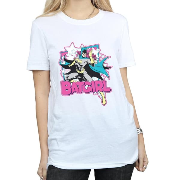 Batman Dam/Lady Leap Batgirl Boyfriend T-shirt i bomull