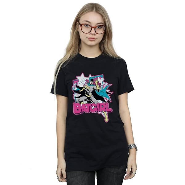 Batman Womens/Ladies Leap Batgirl Cotton Boyfriend T-Shirt