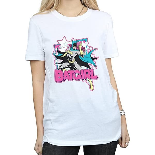 Batman Dam/Lady Leap Batgirl Boyfriend T-shirt i bomull